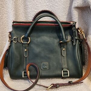 Dooney & Burke Florentine Forest Green Leather SatchelDooney & Burke Florentine